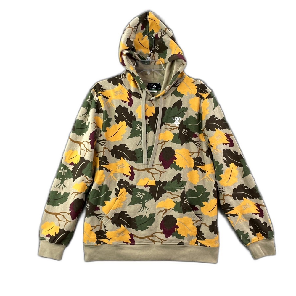 LRG Lifted Research Group Leaf Peeping Camo Hoodie Mens Small Pullover Hunting‎